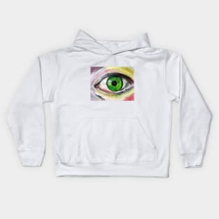 Green Eye Painting Kids Hoodie